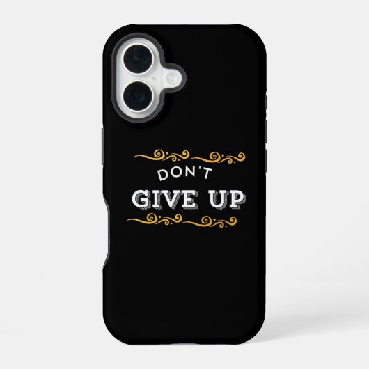 Coque iPhone 16 N'abandonnez pas - Conception de devis de motivati (Verso)