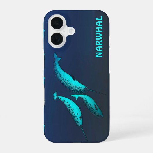 Coque iPhone 16 Narwhal (Verso)