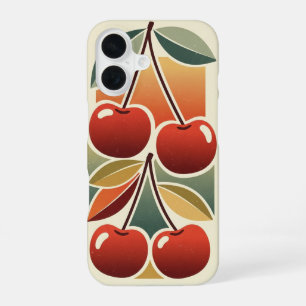 Coque iPhone 16 Nature morte vintage cerise