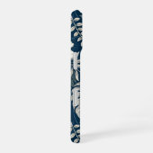 Coque iPhone 16 Navy Blue Hibiscus Monstera Tropical Botanical (Côté droit)
