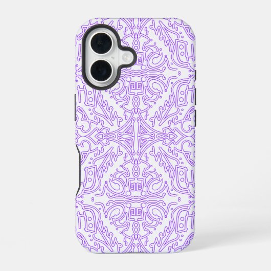 Coque iPhone 16 Nébuleuse Mystique Lilas (Verso)
