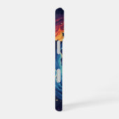 Coque iPhone 16 Nébuleuse Rétro Lune (Côté droit)