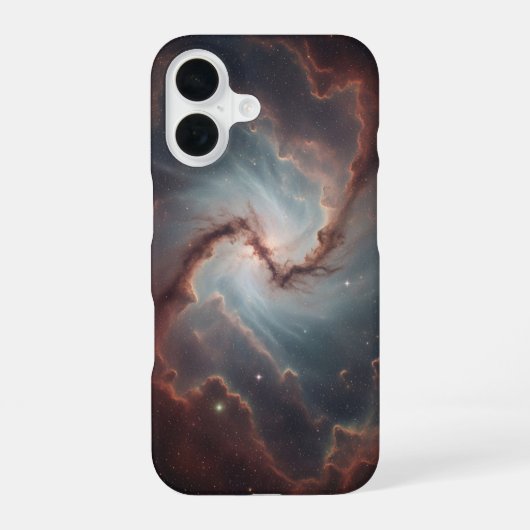 Coque iPhone 16 Nébuleuse vintage dans l'espace (Verso)