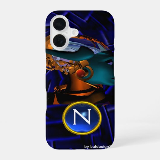 Coque iPhone 16 NEMES /HYPER ANDROID, Monogramme de science-fictio (Verso)