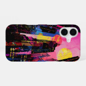 Coque iPhone 16 Neon Cityscape (Verso Horizontal)