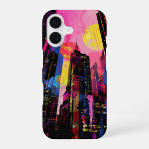 Coque iPhone 16 Neon Cityscape