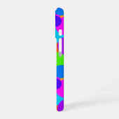 Coque iPhone 16 Neon Rainbow Fun Bubles (Côté gauche)