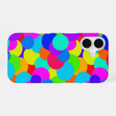 Coque iPhone 16 Neon Rainbow Fun Bubles (Verso Horizontal)