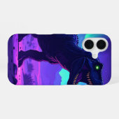 Coque iPhone 16 Neon T-Rex (Verso Horizontal)