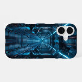 Coque iPhone 16 Nexus de la grille numérique (Verso Horizontal)