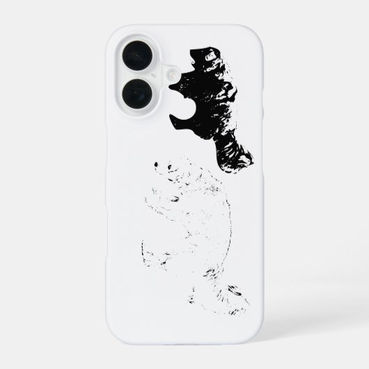 Coque iPhone 16 Nez du sentier, drapeaux de la queue (Verso)