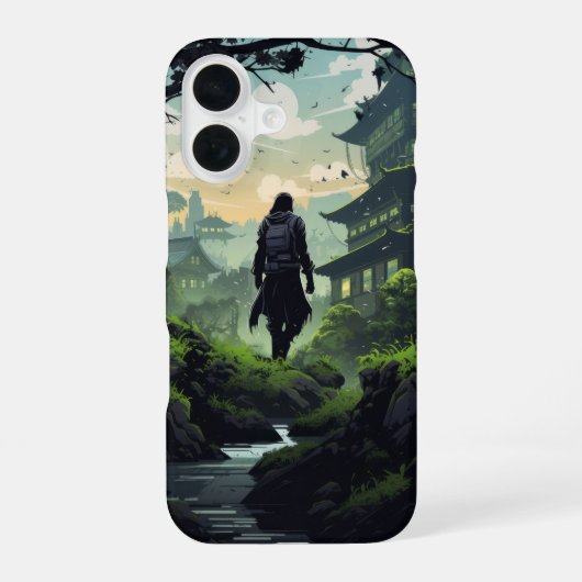 Coque iPhone 16 Ninja Nature Animé (Verso)