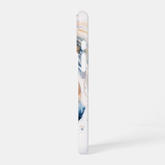 Coque iPhone 16 Noble Cheval Blanc (Côté gauche)