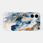 Coque iPhone 16 Noble Cheval Blanc (Verso Horizontal)