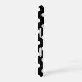 Coque iPhone 16 Noir à pois blancs (Côté droit)