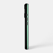 Coque iPhone 16 Noir et vert menthe (Côté gauche)