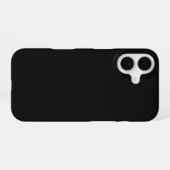 Coque iPhone 16 Noir Uni Jet (Verso Horizontal)