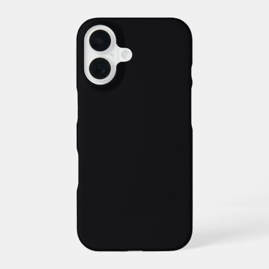 Coque iPhone 16 Noir Uni Jet (Verso)