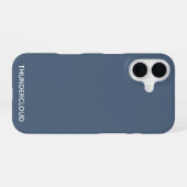 Coque iPhone 16 Nom de couleur bleu-gris tonnerre (Verso Horizontal)