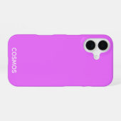 Coque iPhone 16 nom de couleur violet Cosmos (Verso Horizontal)