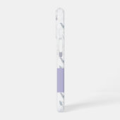Coque iPhone 16 Nom de fleur sauvage aquarelle bleu violet (Côté gauche)