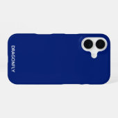 Coque iPhone 16 Nom de la couleur bleue de la libellule (Verso Horizontal)