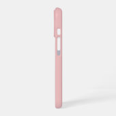 Coque iPhone 16 Nom de monogramme rose moderne (Côté gauche)