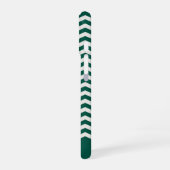 Coque iPhone 16 nom de motif à rayures zig zag Chevron vert sarcel (Côté gauche)