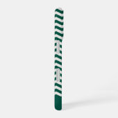 Coque iPhone 16 nom de motif à rayures zig zag Chevron vert sarcel (Côté droit)