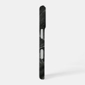 Coque iPhone 16 Nom de script Black Marble (Côté droit)
