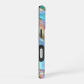 Coque iPhone 16 Nom de script blanc sur fond opale (Côté droit)