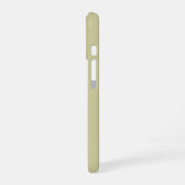 Coque iPhone 16 Nom Monogramme Vert Olive Moderne Blanc (Côté gauche)