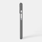 Coque iPhone 16 Nom personnalisé gris couleur solide initial (Côté gauche)