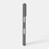 Coque iPhone 16 Nom personnalisé gris couleur solide initial (Côté droit)