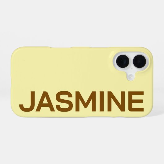 Coque iPhone 16 Nom personnalisé Monogramme simple minimal moderne (Verso Horizontal)