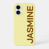 Coque iPhone 16 Nom personnalisé Monogramme simple minimal moderne (Verso)