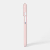 Coque iPhone 16 Nom Serif Script Rose (Côté gauche)