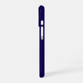 Coque iPhone 16 Nom simple Monogramme minimal moderne Bleu foncé (Côté gauche)