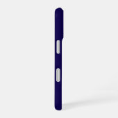 Coque iPhone 16 Nom simple Monogramme minimal moderne Bleu foncé (Côté droit)