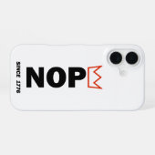 Coque iPhone 16 NOPE. Pas de rois. (Verso Horizontal)