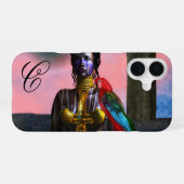 Coque iPhone 16 NORA CYBER WARRIOR MONOGRAM Science-fiction (Verso Horizontal)