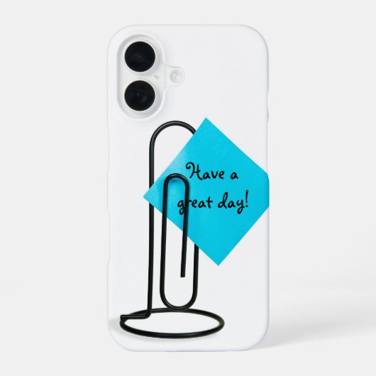 Coque iPhone 16 Note sur un trombone géant (Verso)