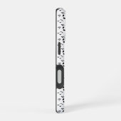 Coque iPhone 16 notes de musique blanches (Côté droit)