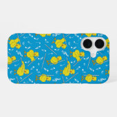Coque iPhone 16 Notes de musique de poulet flûte (Verso Horizontal)
