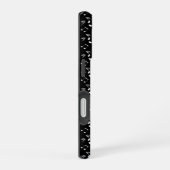 Coque iPhone 16 notes de musique noire (Côté droit)