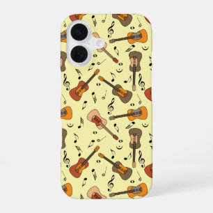 Coque iPhone 16 Notes de musique pour guitare
