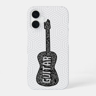 Coque iPhone 16 Notes de musique pour guitare Texte