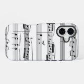 Coque iPhone 16 notes musicales (Verso Horizontal)