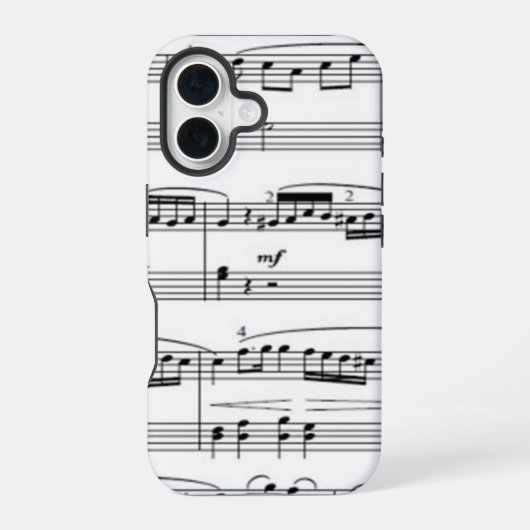 Coque iPhone 16 notes musicales (Verso)