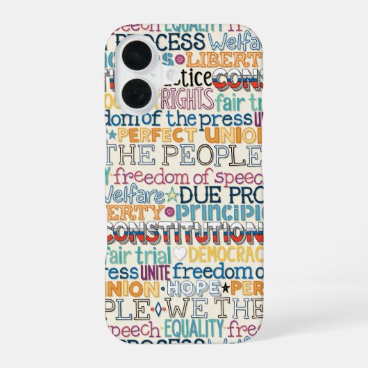 Coque iPhone 16 nous la typographie du peuple (Verso)